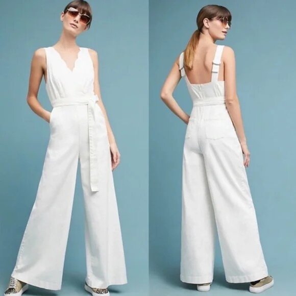 Anthropologie CHINO White Jumpsuit (US 0) - Picture 3 of 3